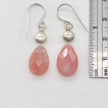 Load image into Gallery viewer, Botswana Sterling Silver Faceted Briolette Earrings | 1 1/2" Long | Peach |