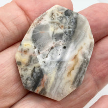 Load image into Gallery viewer, Crazy Lace Agate Scenic Carved Pendant Bead | 40x30x8mm | Gray White Orange |