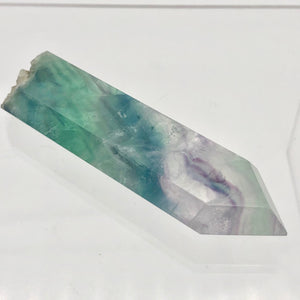 Fluorite Rainbow Crystal with Natural End |3.0x.94x.5"|Green,Blue, Purple| 1444R - PremiumBead Alternate Image 2
