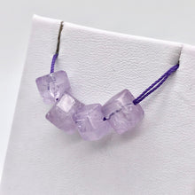Load image into Gallery viewer, Natural Lilac Amethyst Faceted Squarish Beads | 9x8mm | 4 Beads | 1329 - PremiumBead Alternate Image 6