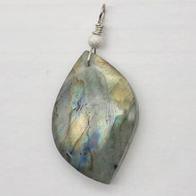 Load image into Gallery viewer, Labradorite Sterling Silver Drop Pendant | 1 7/8" Long | Blue Rainbow |