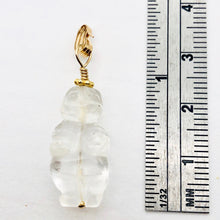 Load image into Gallery viewer, Quartz Goddess of Willendorf 14Kgf Pendant |1.38" Long | Green | - PremiumBead Alternate Image 4