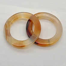 Load image into Gallery viewer, Carnelian Agate Picture Frame Bead | 37x3.5mm | Orange | 23mm opening |