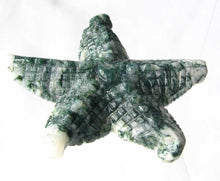 Load image into Gallery viewer, Tree Agate Hand Carved Starfish Pendant Bead | 61x57x11mm | White with Forst Green - PremiumBead Alternate Image 3
