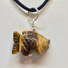 Load image into Gallery viewer, Tiger's Eye Koi Fish W/ Sterling Silver Pendant 509265TES - PremiumBead Primary Image 1