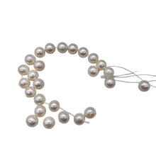 Load image into Gallery viewer, Natural Creamy Satin 8mm - 9mm Pearl 8 inch Strand 002639HS