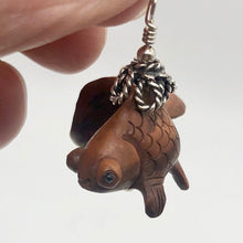 Load image into Gallery viewer, Carved & Signed Pisces Koi Fish Boxwood Ojime/Netsuke Pendant - PremiumBead Alternate Image 3