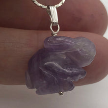 Load image into Gallery viewer, Hop! Amethyst Bunny Rabbit Solid Sterling Silver Pendant 509255AMS - PremiumBead Alternate Image 4