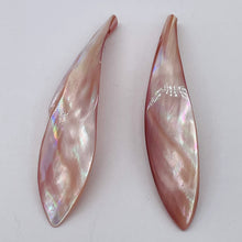Load image into Gallery viewer, 1 Designer Blade Cut Pink Mussel Shell Pendant Bead 4423B