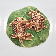 Load image into Gallery viewer, Koi Goldfish Waterbuffalo Carved Bone Bead, Red/Green, 29mm 10785 - PremiumBead Alternate Image 2