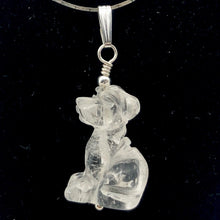 Load image into Gallery viewer, Semi Precious Stone Jewelry Faithful Dog Pendant Necklace of Quartz/Silver - PremiumBead Alternate Image 3