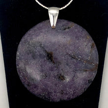 Load image into Gallery viewer, Natural Lepidolite Large Round Sterling Silver Pendant | 45mm | 2 1/16" Long |