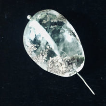 Load image into Gallery viewer, Lodalite Quartz Oval Pendant Figurine Bead | Clear Included|1 Bead| 32x23x14 mm|