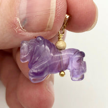 Load image into Gallery viewer, Amethyst Lion Pendant Necklace | Semi Precious Stone Jewelry | 14k Pendant - PremiumBead Alternate Image 9