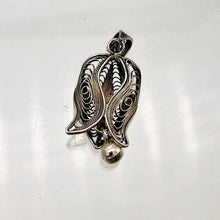 Load image into Gallery viewer, Hand Made Silver Filigree Bell Flower Pendant 5795