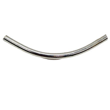 Load image into Gallery viewer, 44mm Hand Made Sterling Silver Curved Tube Bead 10340