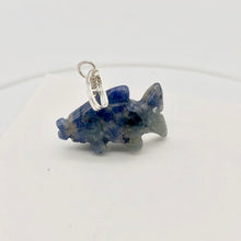 Load image into Gallery viewer, Sodalite Fish Koi Solid Sterling Silver Pendant! Swimmin' 509265Sds - PremiumBead Alternate Image 4