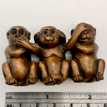 Load image into Gallery viewer, No Evil Monkey Carved Boxwood Signed Ojime/Netsuke Bead - PremiumBead Alternate Image 3