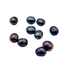 Load image into Gallery viewer, Premium Rainbow Peacock 8x7mm Freshwater Pearl Strand 102271