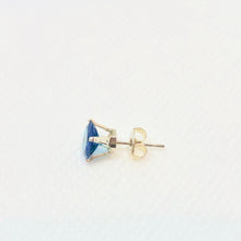 Load image into Gallery viewer, December 7mm Blue Zircon & Sterling Silver Earrings 9780L - PremiumBead Alternate Image 2