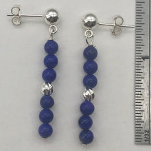 Load image into Gallery viewer, Natural AAA Lapis with Sterling Silver Stud Earrings | 1 1/2" Long | Blue |