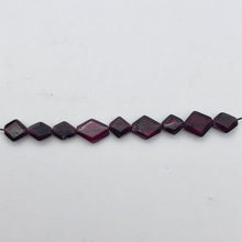 Load image into Gallery viewer, 9 Diamond-shaped Garnet Faceted Beads | 8x6-8x7mm | Red | 9 Beads | 176 - PremiumBead Alternate Image 4