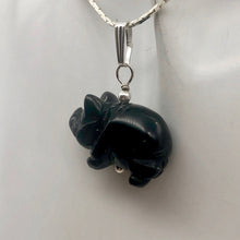 Load image into Gallery viewer, Black Obsidian Pig Pendant Necklace |Semi Precious Stone Jewelry|Silver Pendant| - PremiumBead Alternate Image 6