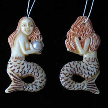 Load image into Gallery viewer, Splash Carved Mermaid W/ Pearl Centerpiece Bead 10404C - PremiumBead Primary Image 1