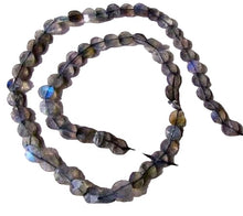 Load image into Gallery viewer, Labradorite Flash Faceted Coin Beads | 7x2-5x1.5mm | 15 Beads |