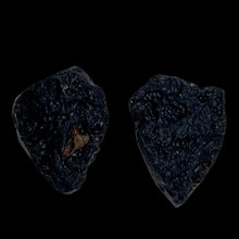 Load image into Gallery viewer, 2 Unique Pendant size Black Meteor Fragments | 31x22x8 to 28x21x9mm |