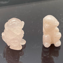 Load image into Gallery viewer, Adorable 1 Carved Rose Quartz Monkey Animal Bead | 20.5x12x11mm | Pink