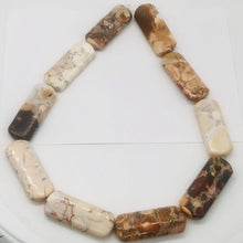 Load image into Gallery viewer, Conglomerate Jasper Rounded Rectangle Strand | 40X15X5 | Pastels/Brown | 10 Bead