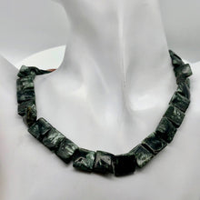 Load image into Gallery viewer, Siberia Russian Seraphinite 12x12x4mm Square Bead Strand | 33 Beads |