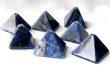 Load image into Gallery viewer, 2 Hand Carved Sodalite Pyramid Beads 9289SO - PremiumBead Primary Image 1