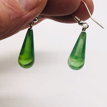 Load image into Gallery viewer, Amber Sterling Silver Earrings | 2 1/2" Long | Green | 1 Pair |