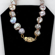 Load image into Gallery viewer, Ballerina Pink Rose Petal Keishi 18" Pearl Necklace with 14k gf pearl clasp.
