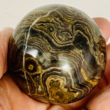 Load image into Gallery viewer, Stromatolite Scry Crystal Round Meditation Sphere | 50mm | Bronze/Black | 1 |