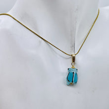 Load image into Gallery viewer, Lampwork Frog 14K Gold Filled Frog | 1" Long | Periwinkle Blue | 1 Pendant |