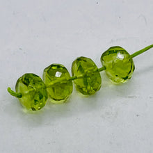 Load image into Gallery viewer, Peridot AAA Faceted Parcel Rondelle | 6mm | Green | 4 Beads