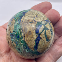 Load image into Gallery viewer, Azurite Malachite Chrysoprase Scry Crystal Sphere | 60mm | Green/Blue/Brown | 1