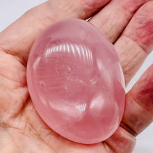 Load image into Gallery viewer, Rose Quartz Oval Meditation Worry Stone | 53x47x25mm | Pink | 1 Stone |
