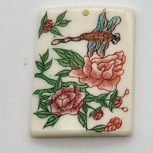 Load image into Gallery viewer, 1 Beautiful Dragonfly and Flower 29x21.5x3.5mm Pendant Bead 10771 - PremiumBead Primary Image 1