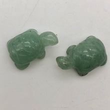 Load image into Gallery viewer, Charming 2 Carved Aventurine Turtle Beads | 21x12.5x8.5mm | Green - PremiumBead Primary Image 1