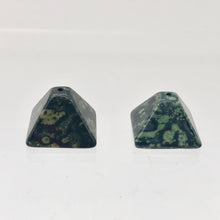 Load image into Gallery viewer, Shine 2 Hand Carved Kambaba Jasper Pyramid Beads, 16x16x11mm, Green 9289KJ - PremiumBead Alternate Image 3