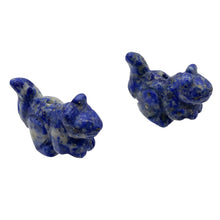 Load image into Gallery viewer, Nuts 2 Hand Carved Animal Sodalite Squirrel Beads | 22x15x10mm | Blue