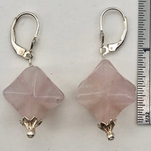 Load image into Gallery viewer, Rose Quartz Sterling Silver Merkaba Star | 1.75" Long | Pink | 1 Earrings