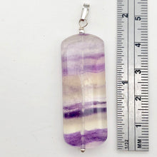 Load image into Gallery viewer, Striped Lavender Fluorite & Sterling Silver Pendant | 40x16x7mm |