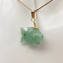 Load image into Gallery viewer, Aventurine Koi Fish Pendant Necklace|Semi Precious Stone Jewelry|14k Pendant - PremiumBead Alternate Image 6