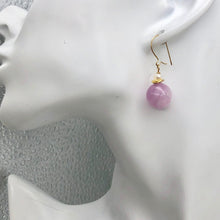 Load image into Gallery viewer, Kunzite and Pearl 14K Gold Filled Drop Earrings | 1" Long | Lavender |