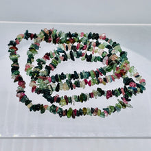Load image into Gallery viewer, Fluorite Chip Bead Necklace | 30" Long | Pink Green| Aproxoximately 390 Beads |